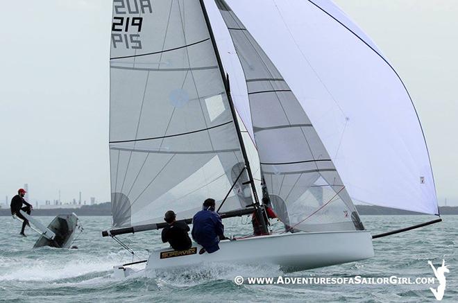 SuperVax sending it through the carnage © Nic Douglass / www.AdventuresofaSailorGirl.com